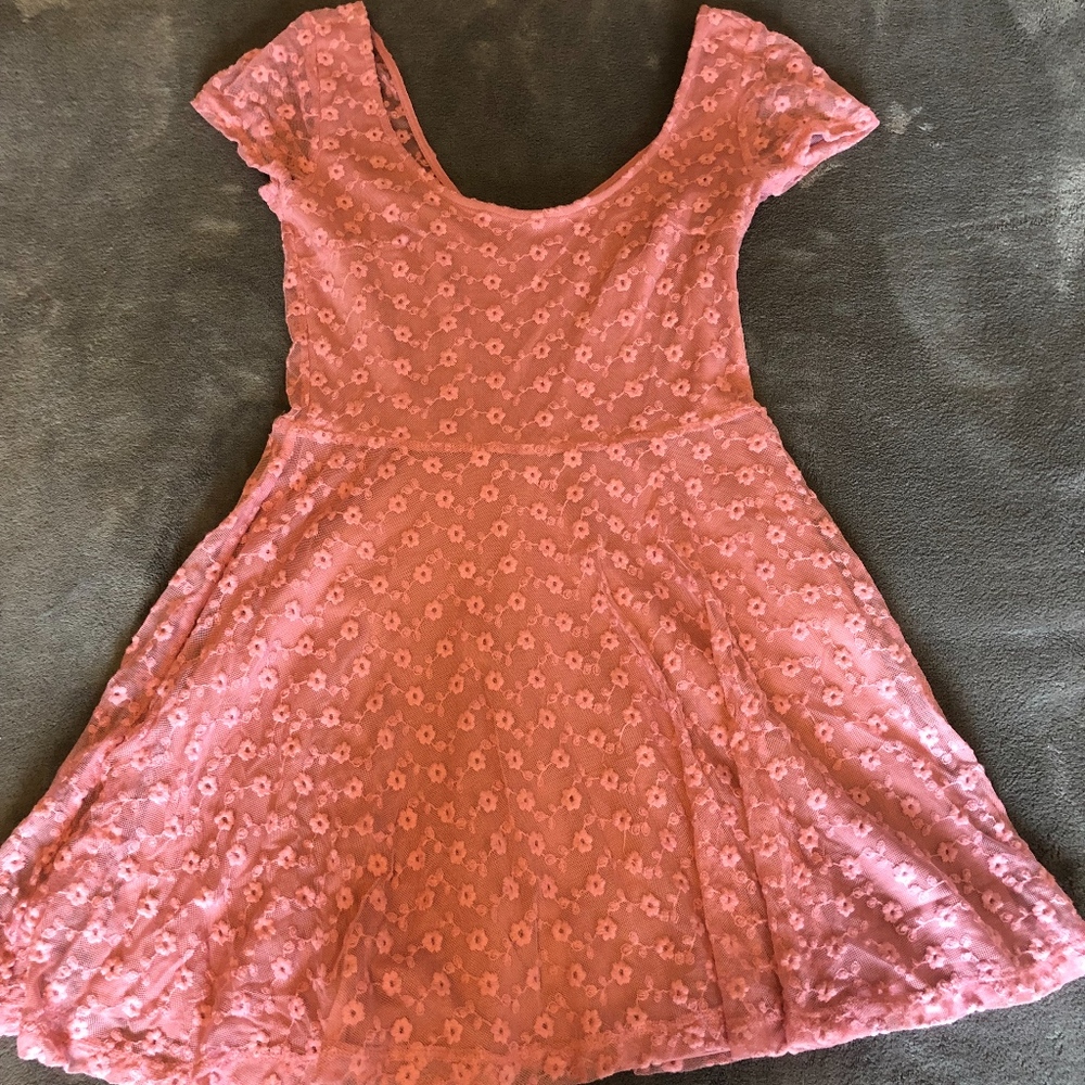 Pink floral summer dress